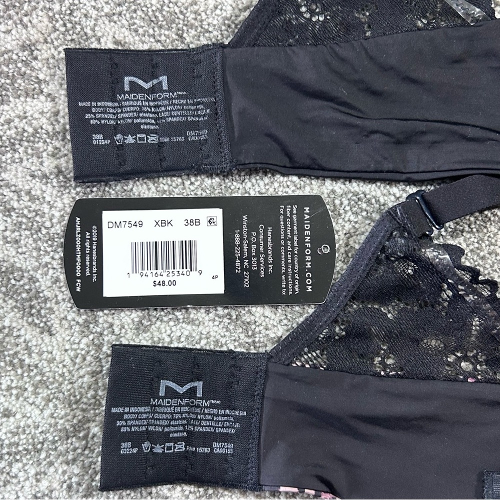 Maidenform Women's Full Coverage T-Shirt Bra Set - Black/Leopard Print - Picture 13 of 15